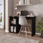 Kit 2 Peças Mesa Escrivaninha Com 3 Nichos Veneta E Estante M