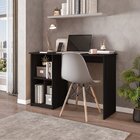 Kit 2 Peças Mesa Escrivaninha Com 3 Nichos Veneta E Estante M