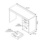 Kit 2 Peças Para Escritório Com Escrivaninha 120cm E Armário