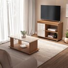 Kit 2 Peças Sala De Estar Completa Com Mesa De Centro E Rack