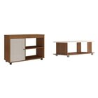 Kit 2 Peças Sala De Estar Completa Com Mesa De Centro E Rack