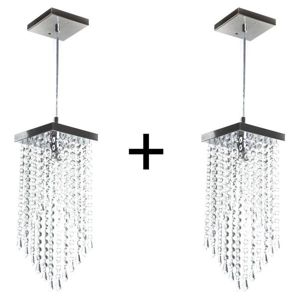 Kit 2 Pendente 7201 Cromado Brilhante 15x1,50cm