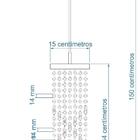 Kit 2 Pendente 7201 Cromado Brilhante C/lamp. 15x1,50cm