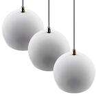 Kit 2 Pendente Bola Branco/cromado /2 3002