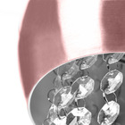 Kit 2 Pendente Bola Pequena 15cm Gold Rose Cristais Acrilico