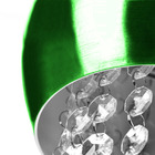 Kit 2 Pendente Bola Pequena 15cm Verde Met. Cristal Acrilico