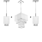 Kit 2 Pendente Clearganza + Pendente Marry Organza Branco