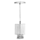 Kit 2 Pendente Cupula Quadrado Clearfio Cristal Acr. Branco