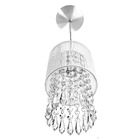 Kit 2 Pendente Cupula Redondo Clearfio Cristal Acr. Branco