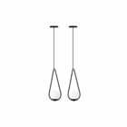 Kit 2 Pendente Gota Globo 15 Jabuticaba Preto Fosco Bf Fl