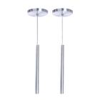 Kit 2 Pendente Luminária Tubo Alumínio Escovado 50 Cm