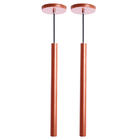 Kit 2 Pendente Luminária Tubo Cobre 50 Cm