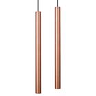 Kit 2 Pendente Luminária Tubo Cobre Rose Gold 50 Cm + Lâmpada
