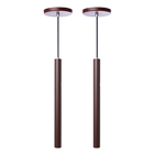Kit 2 Pendente Luminária Tubo Marrom 30 Cm