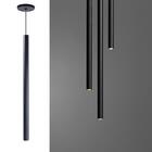 Kit 2 Pendente Luminária Tubo Preto 80 Cm