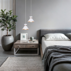 Kit 2 Pendente Lustre Luminária Berlin 15cm Branco + Led Retr