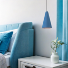 Kit 2 Pendente Lustre Luminária Cone Azul