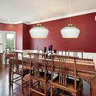 Kit 2 Pendente Para Cozinha Metal Branco E Dourado 178x41x41