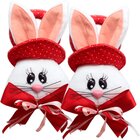 Kit 2 Pendente Páscoa Coelho Para Porta Trinco Enfeite 23cm