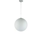 Kit 2 Pendente Redondo Esfera Grande 45cm Leitoso Madelustre