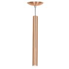 Kit 2 Pendente Tubo Cilindro Alumínio Cobre 50cm + Led 6k