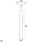 Kit 2 Pendente Tubo Cilindro Alumínio Cobre 50cm + Led 6k