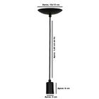 Kit 2 Pendente Tubo Cilindro Alumínio Cobre Fio 1.20m