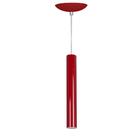 Kit 2 Pendente Tubo Cilindro Vermelho 30cm + Led 3k