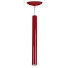 Kit 2 Pendente Tubo Cilindro Vermelho 50cm + Led 6k