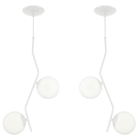 Kit 2 Pendentes Aro Duplo Angular Jabuticaba Branco Orby