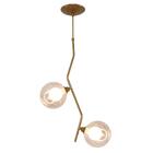 Kit 2 Pendentes Aro Duplo Jabuticaba Cobre Harmony Ambar