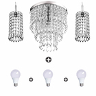 Kit 2 Pendentes Clearcrillic + Manucrillic Com Lâmpadas 3000