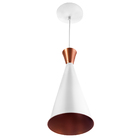 Kit 2 Pendentes Cone Funil Aluminio Tom Dixon 33x15cm Branco