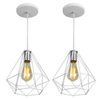 Kit 2 Pendentes Diamante Aramado Grande Branco