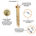 Kit 2 Pendentes Empire Dourado Quadrado 3000k Mesa Lavabo Led