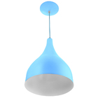 Kit 2 Pendentes Gota Média Alumínio 30cm Azul Bebê