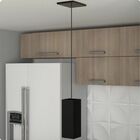 Kit 2 Pendentes Industrial Preto Quadrado Moderno U.elg