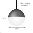 Kit 2 Pendentes Luminária Teto Sala Balcão Cobre Mate 10cm