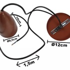 Kit 2 Pendentes Luminárias Cairo P/ Lâmpada E27 Bivolt Marrom