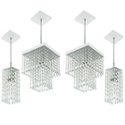 Kit 2 Pendentes Marrycrilic + 2 Pendentes Clearcrilic Branco