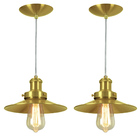 Kit 2 Pendentes Nordic Industrial 22 Cm Dourado Gold