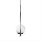 Kit 2 Pendentes On Loop Prata Com Globo De Vidro Branco