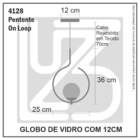 Kit 2 Pendentes On Loop Rosé Com Globo De Vidro Fume