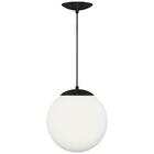 Kit 2 Pendentes Orby Bola Globo Grande 23 Cm Preto