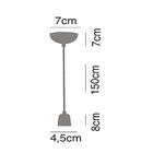 Kit 2 Pendentes Soquete Vermelho E Fio Branco