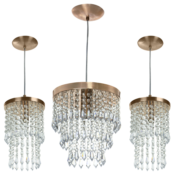 Kit 2 Pendentes Spark + Pendente Manucrillic Cobre