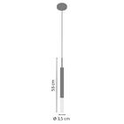 Kit 2 Pendentes Teto Luminária Tubo Difusor Preto Dourado