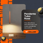 Kit 2 Pendentes Tubo De Alumínio Cilíndrico Rose