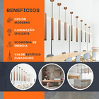 Kit 2 Pendentes Tubo De Alumínio Cilíndrico Rose