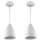 Kit 2 Pendentes Vegas Premium Gourmet Em Aluminio Branco